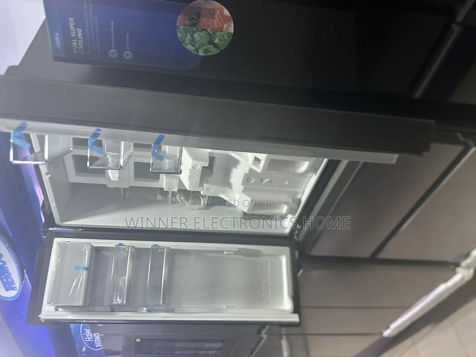 Aucma Side By Side Refrigerator With Drawer Energy Saving