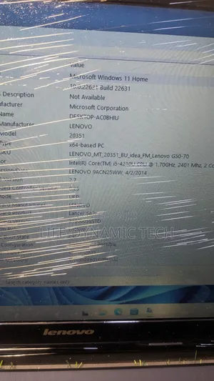 Laptop Lenovo G50-70 8GB Intel Core I5 HDD 500GB