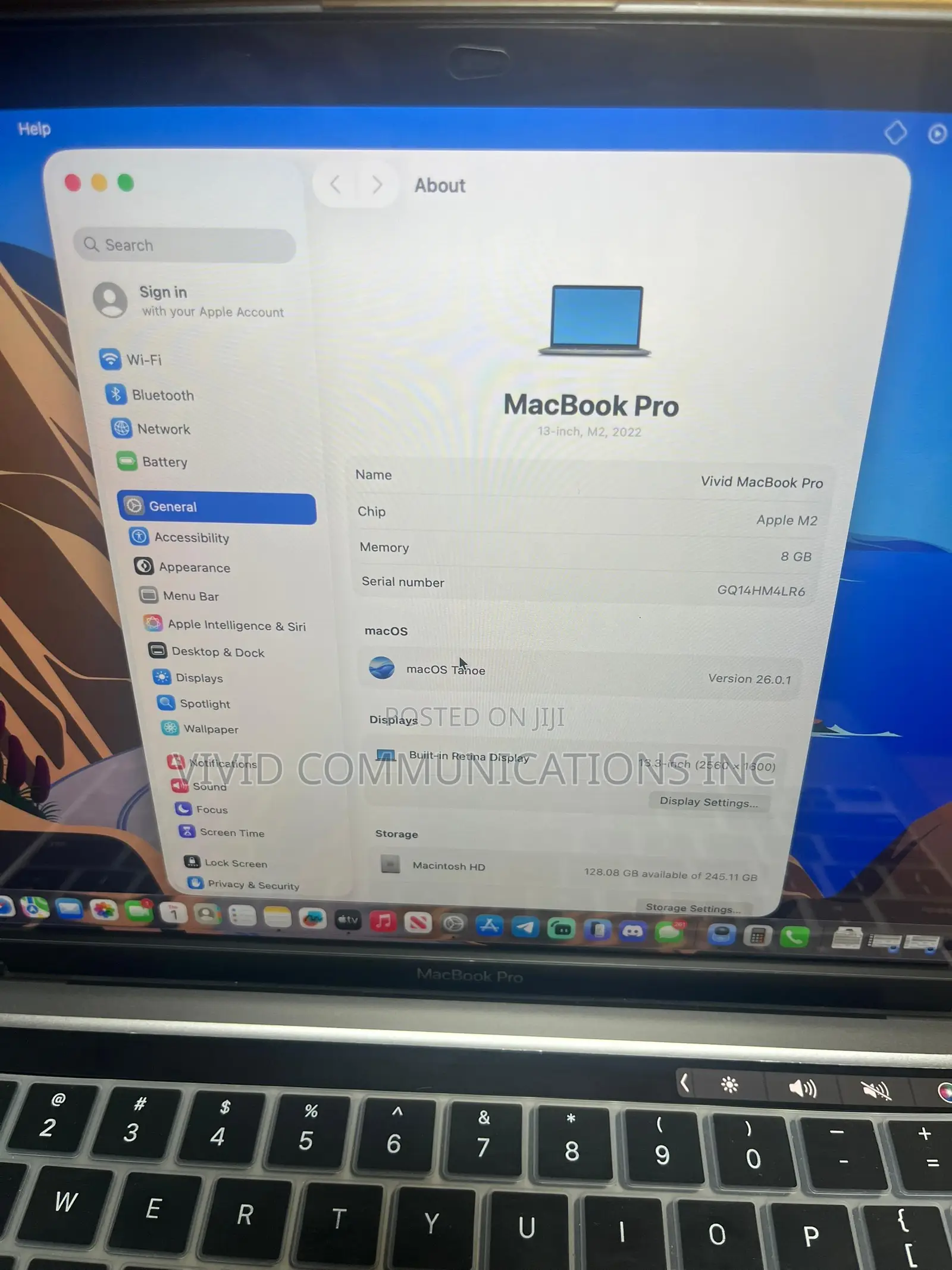 Laptop Apple MacBook Pro 2022 M2 8GB Intel Core M2 SSD 256GB