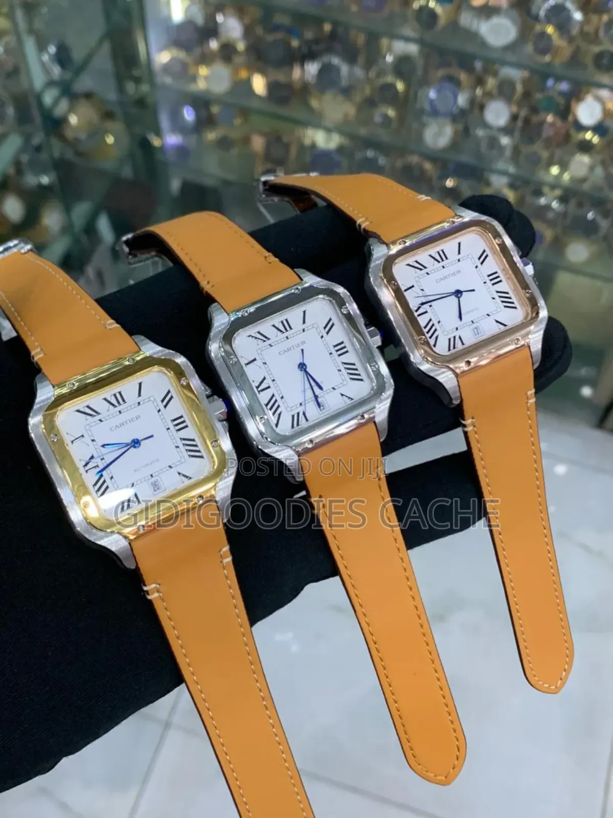 Cartier Automatic Leather Watches