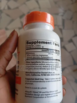 Doctor's Best High Absorption Magnesium Lysinate Glycinate, 120 Tabs