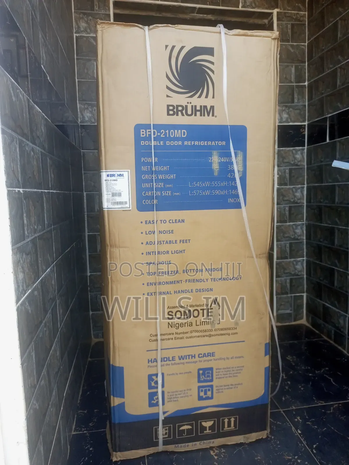 205 Liters Bruhm Refrigerator BFD-210md Silver Color