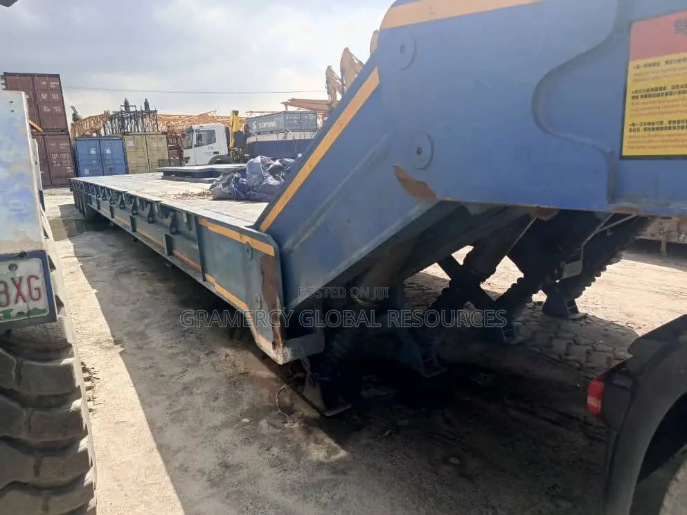 Foreign Used 120 Tons Front Loader Low Bed 4 Axles