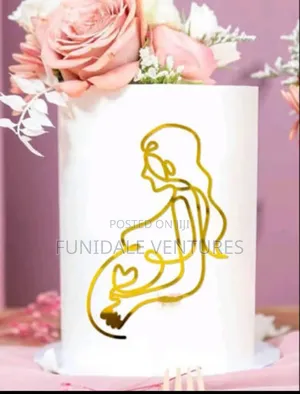 Acrylic Pregnant Woman Cake Topper