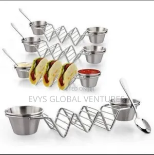 Taco Holder With Ketchup Bowl