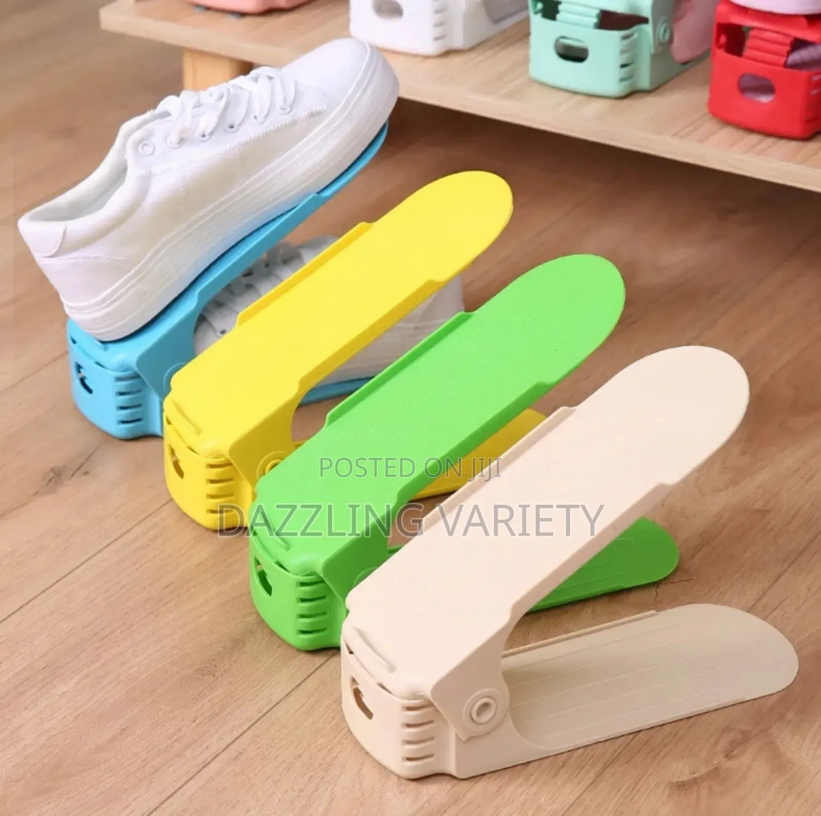 Space Saving Adjustable Shoe Rack Organizer (Pair Set)