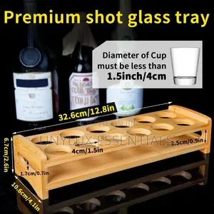 12 Hole Tequila Rack With Glass Cups
