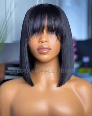 100% Human Hair Bob Fringe