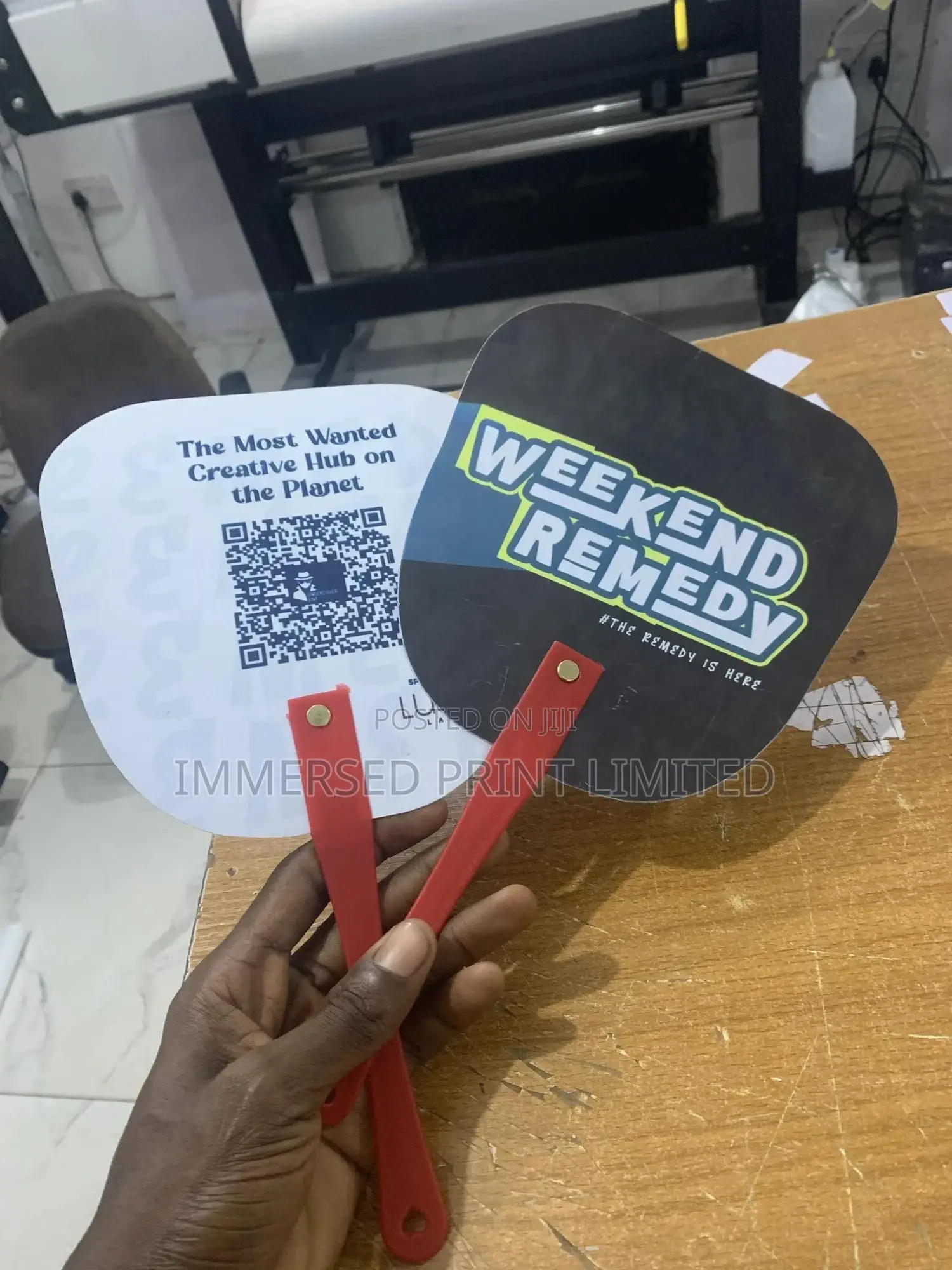 Custom Plastic Hanfans and Cup