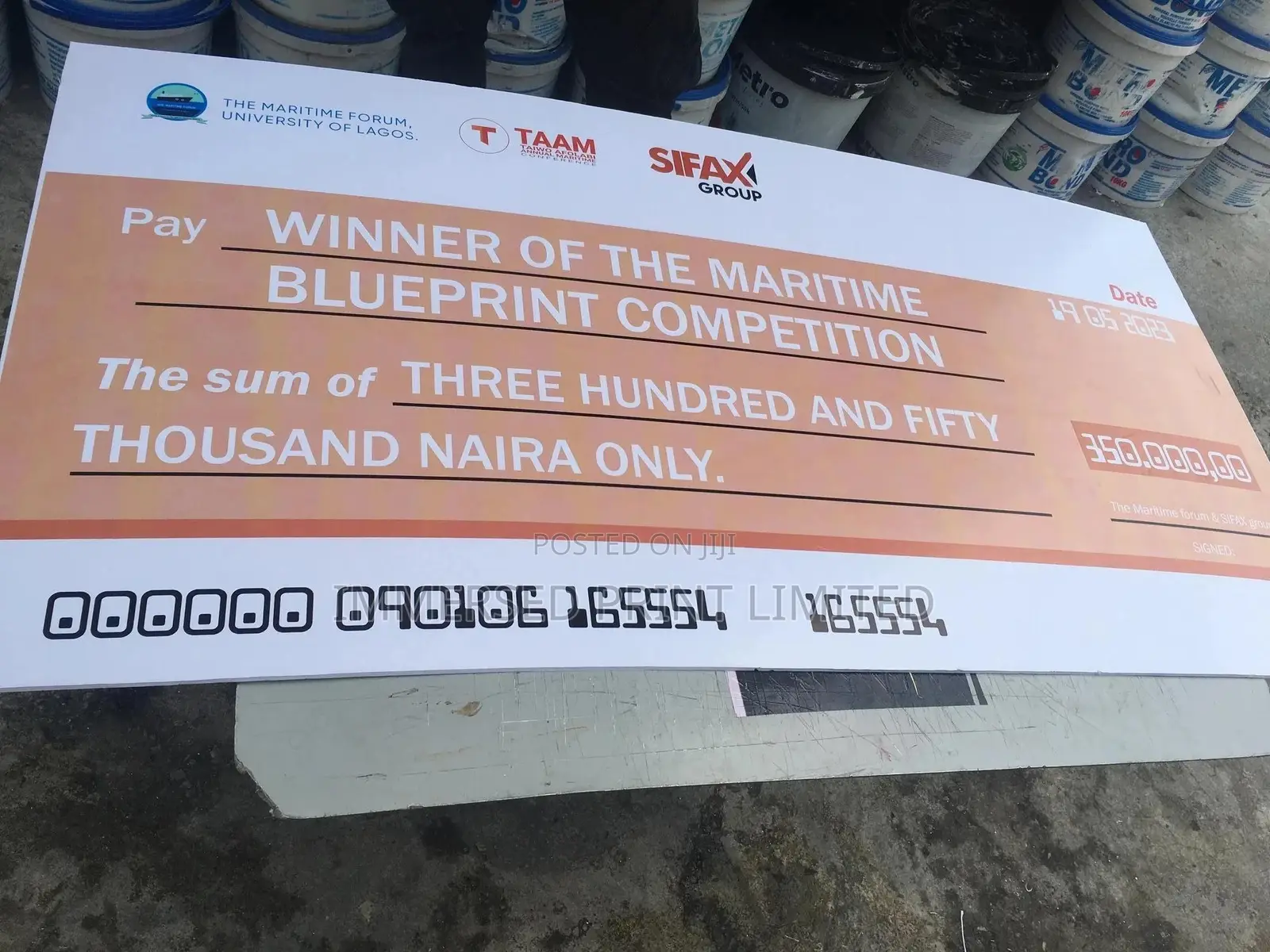 Branded Dummy Cheque