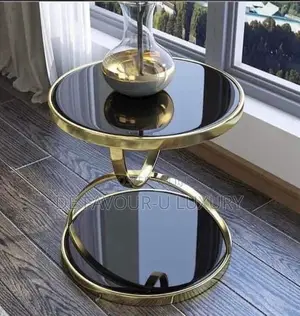 Glass Top Up and Down Side Stool