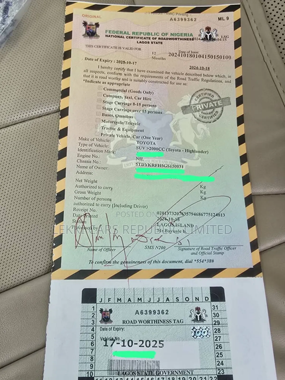 Plate Number Registration
