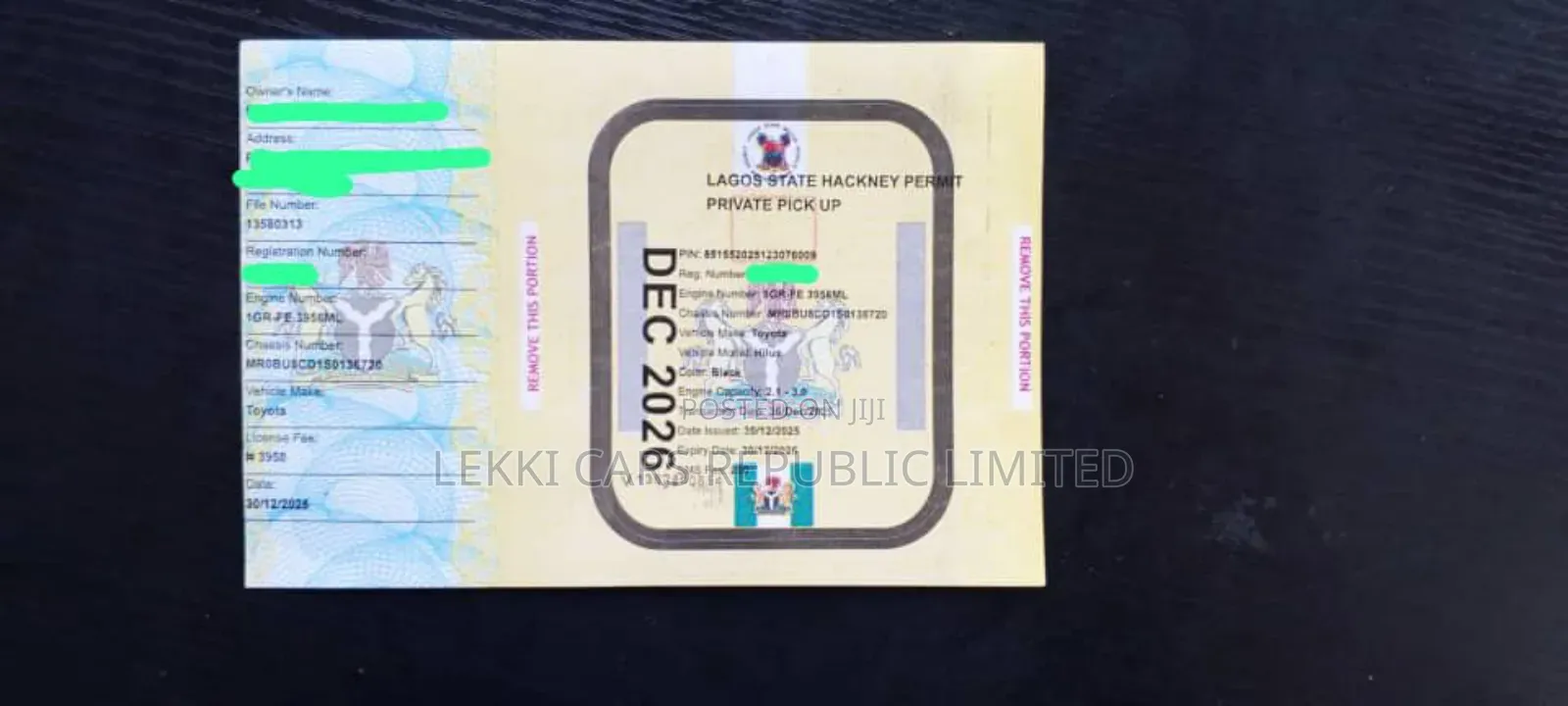 Plate Number Registration