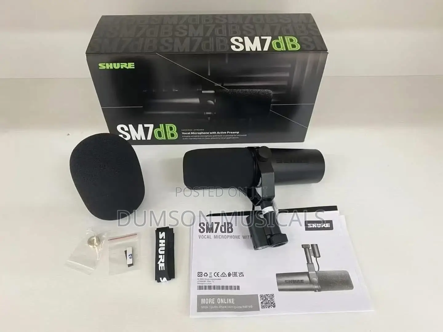 Original Shure Sm7db Legendary Dynamic Microphone