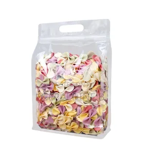Transparent Zip Lock Packaging Pouches Flat Bottom Gusset Resealable
