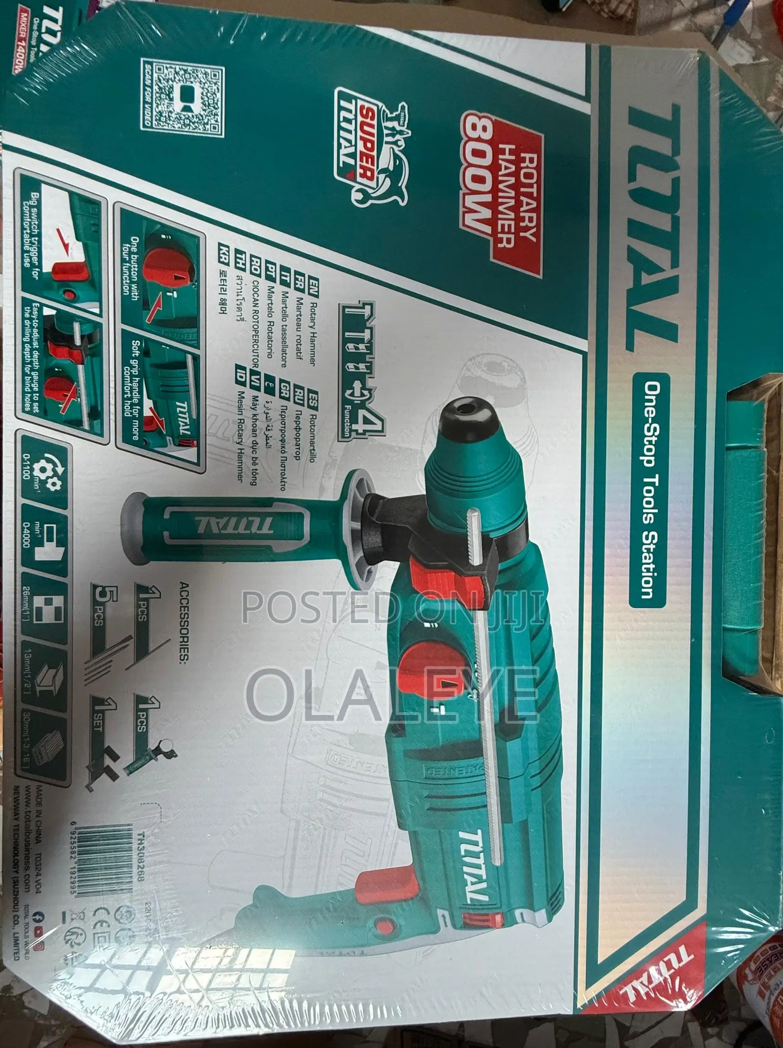 Total 800w Rotary Hammer Drill