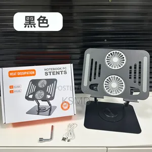 Adjustable Laptop Stand With Built-in Double Cooling Fan -Ergonomic