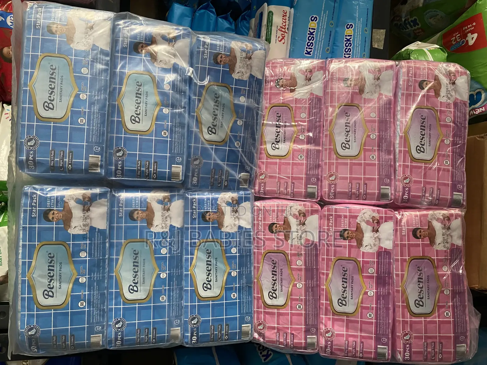 Besense Sanitary Pads Star Pack With Liners ( Pack of 6)