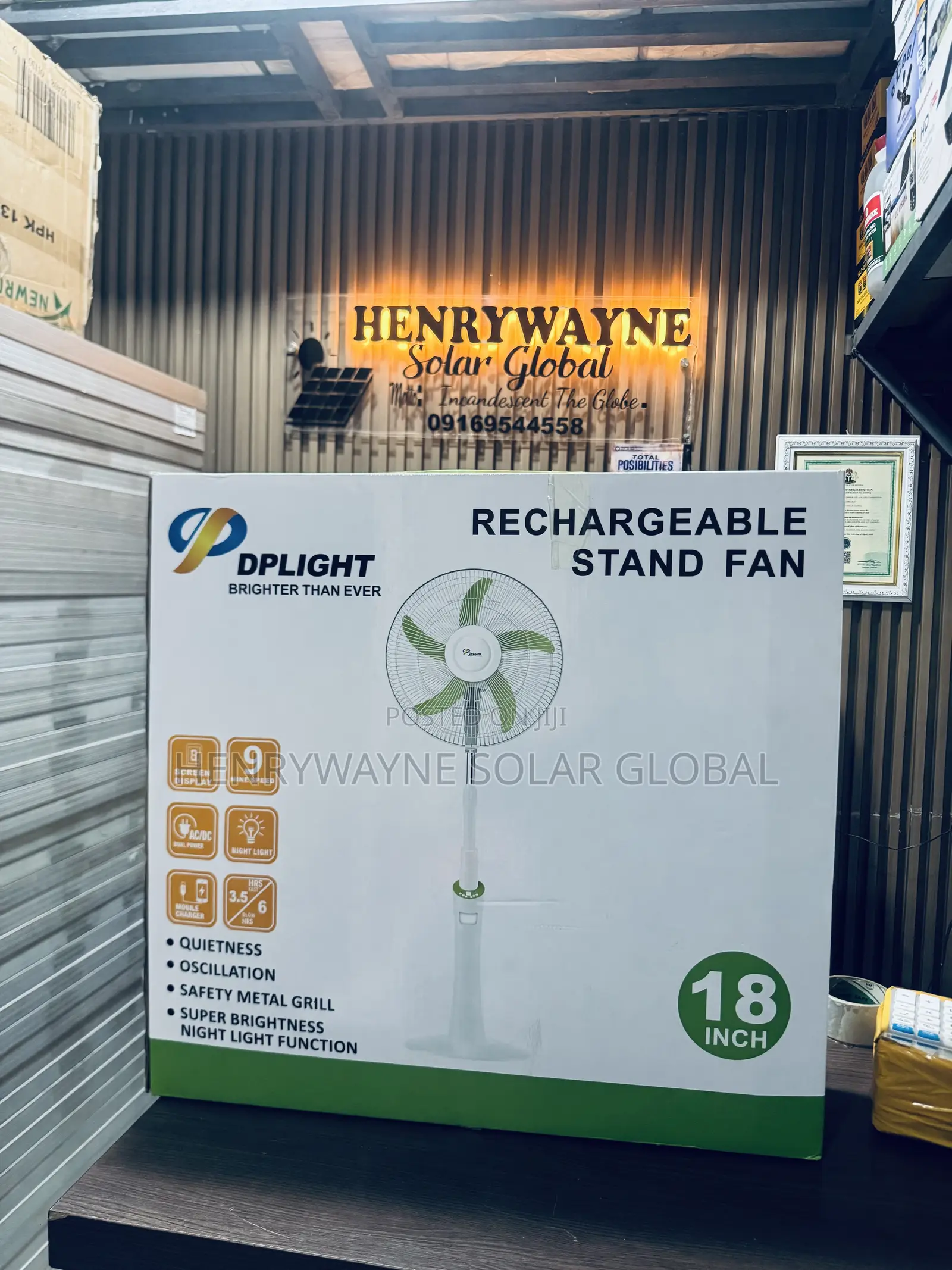 Dp Light Solar Fan 18inch