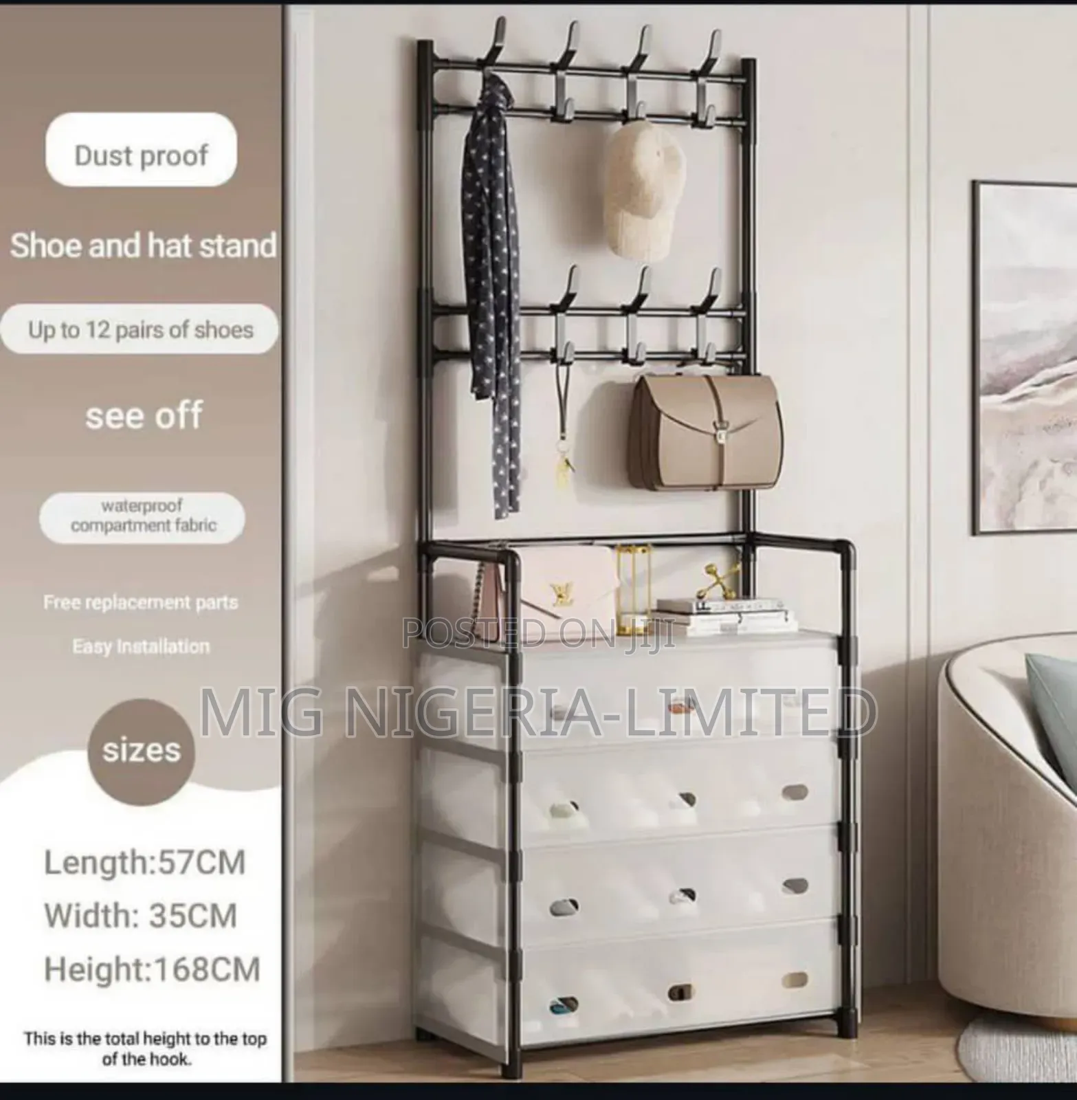Shoe Rack Bag Rack Holder With Storage