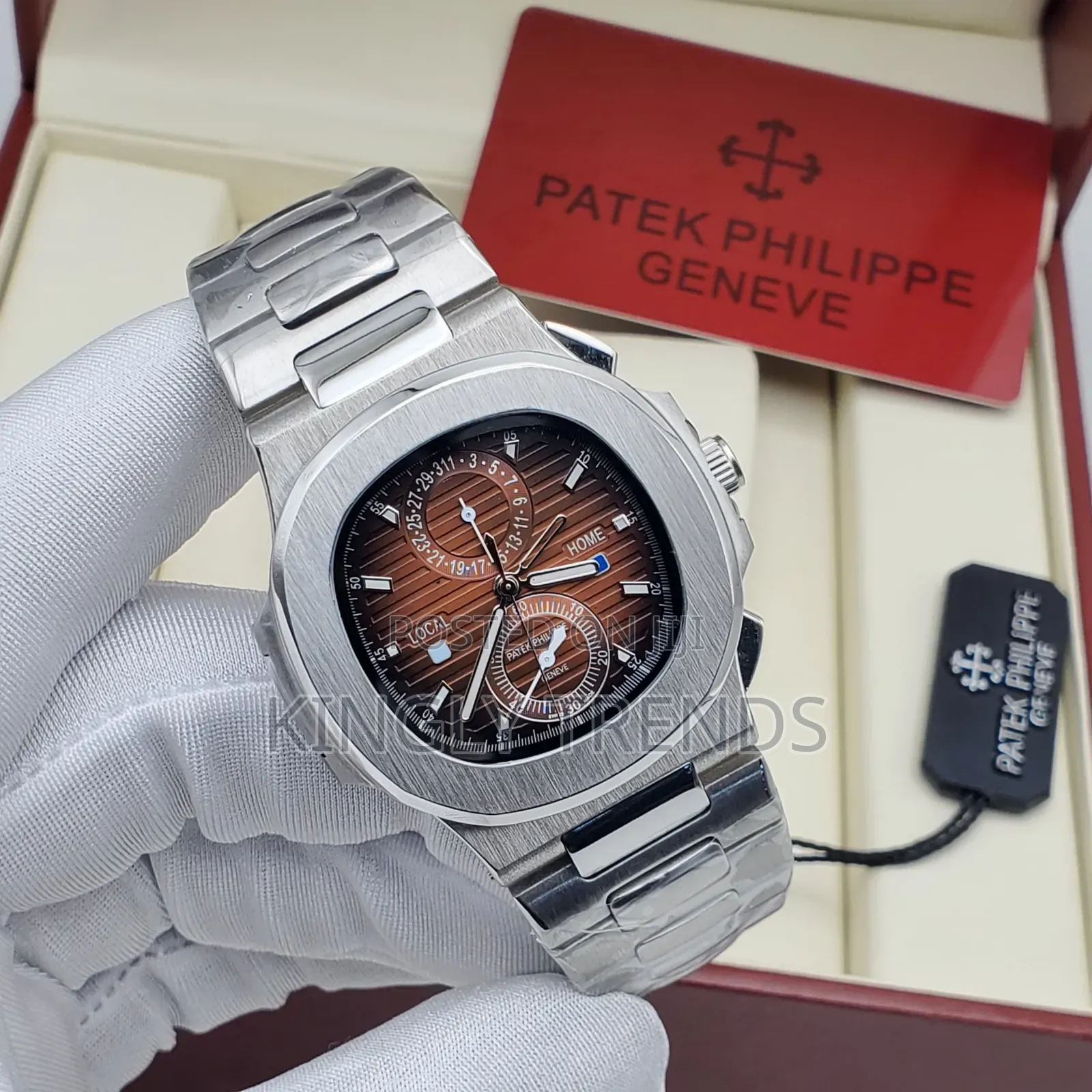 Patek 2 Chrome Automatic Wristwatch