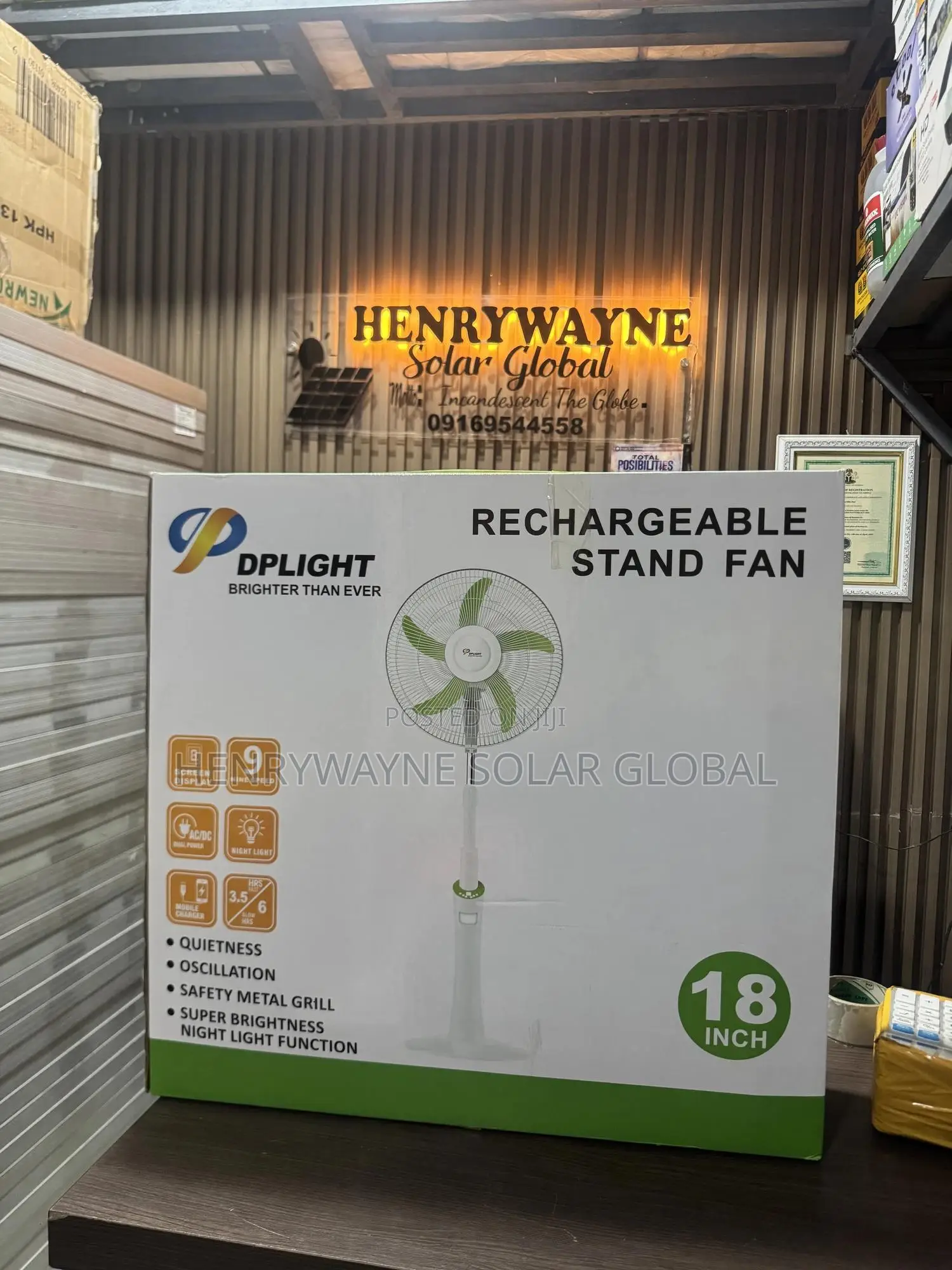 Dp Light Solar Fan 18inch