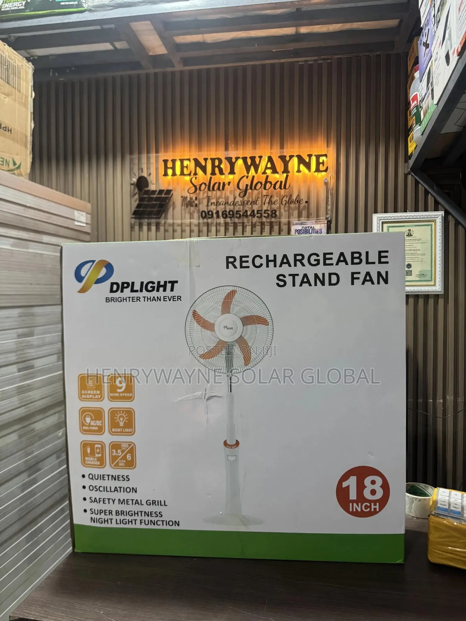 Dp Light Solar Fan 18inch