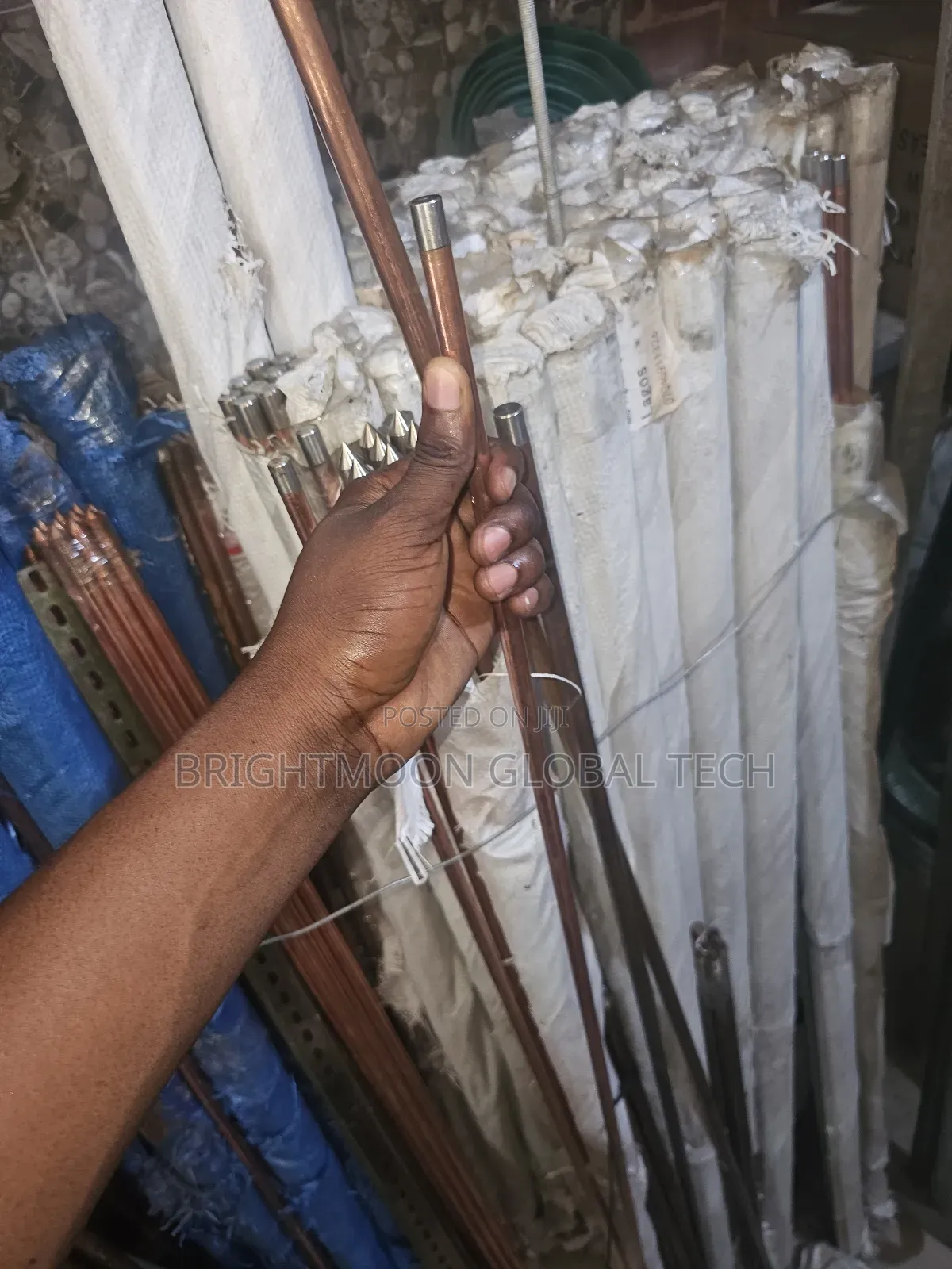 Copper Earth Rod , Threaded Type