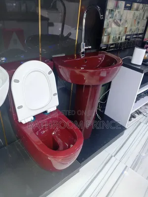 Dark Red Executive Water Closet