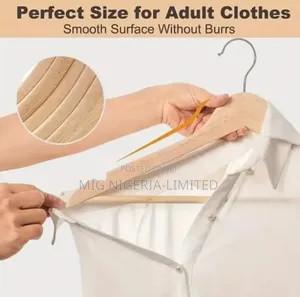 Wooden Cloth Hanger 10pc