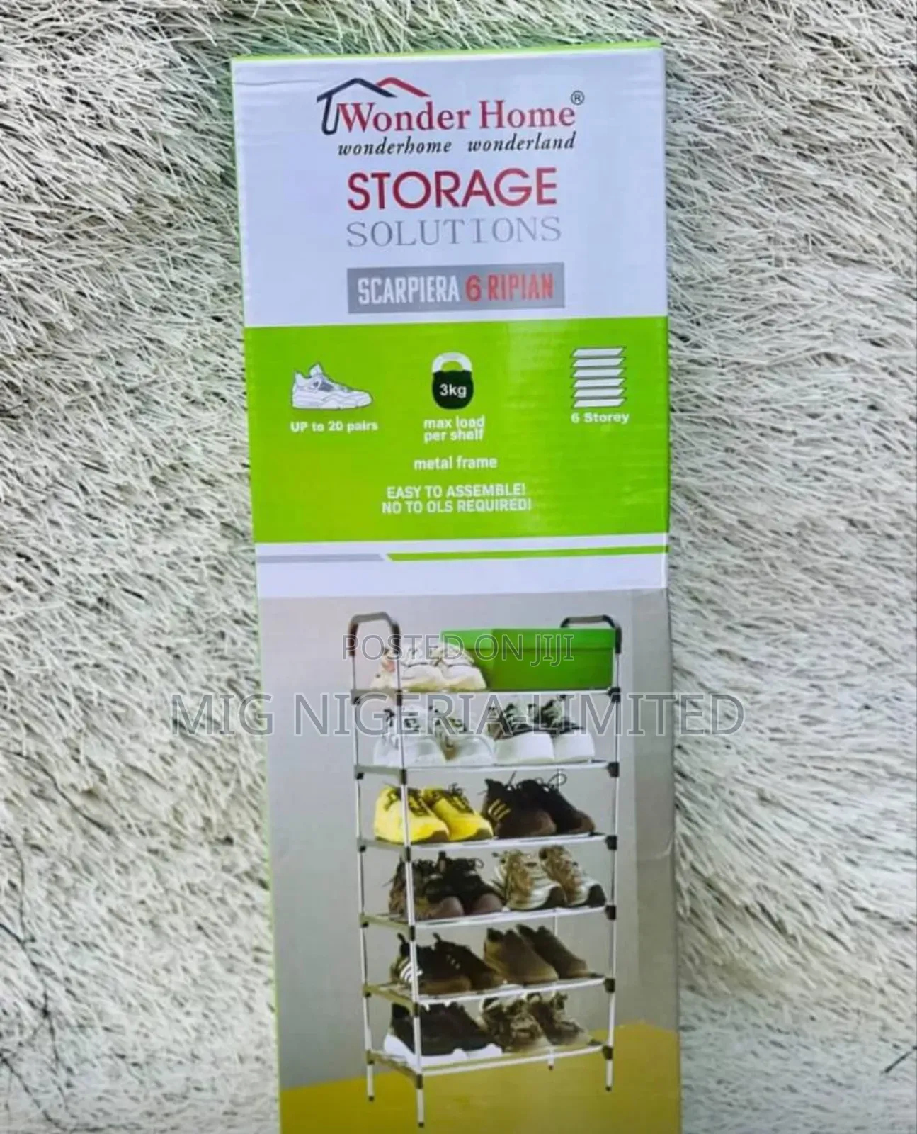 7 Teirs Multifunctional Shoe Rack, Easy-to-Assemble Multi-Layer Shoe