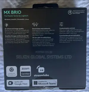 Logitech Mx Brio Ultra Hd Webcam