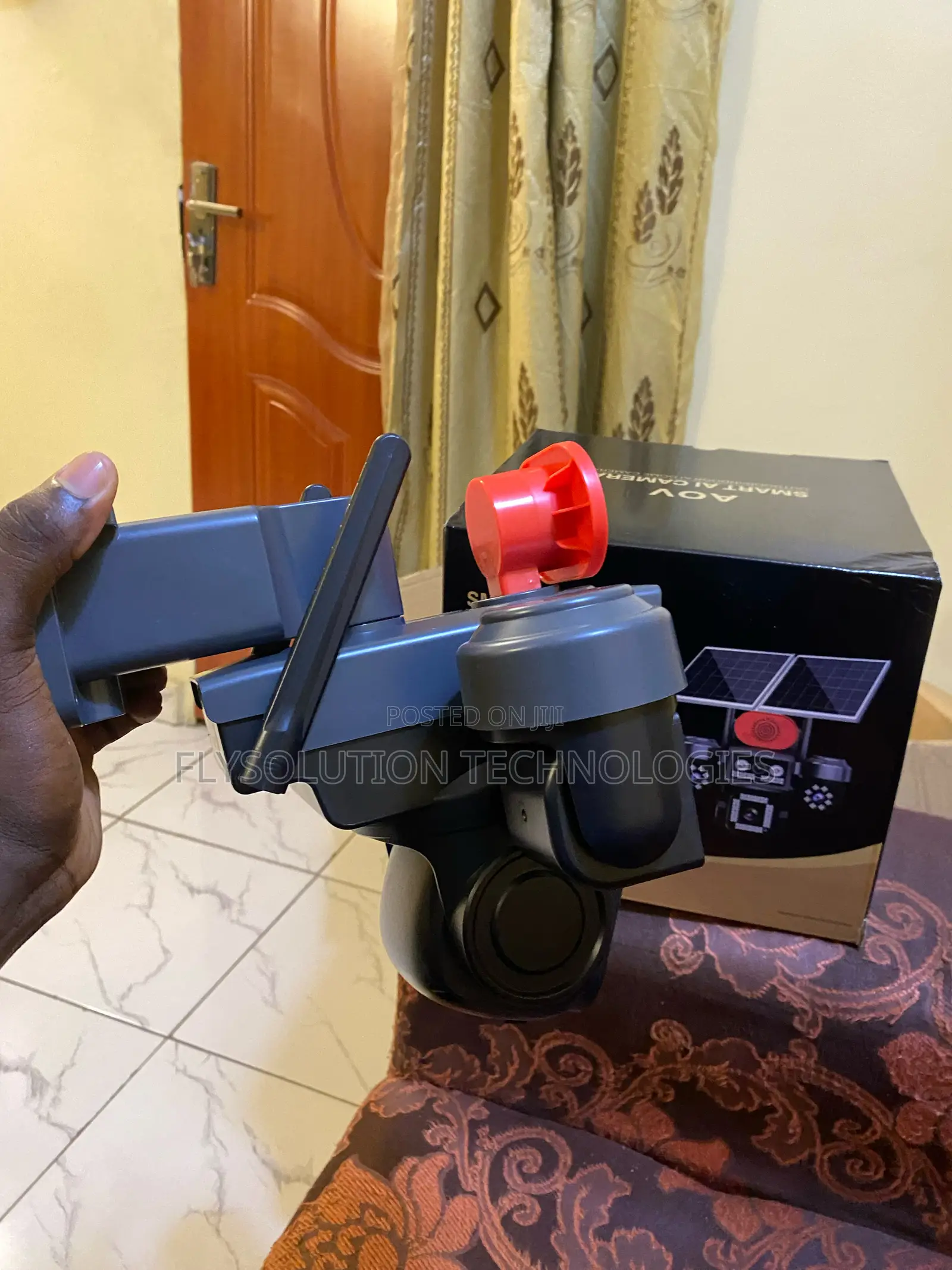 Hi Easy Four-Lens Solar Powered PTZ Security 4 Lens CCTV Camera