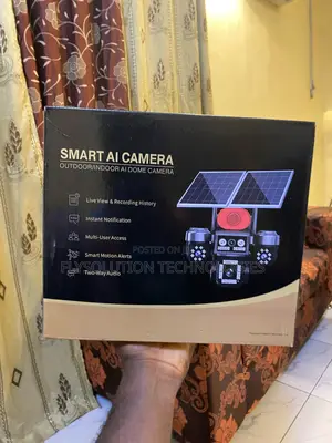 Hi Easy Four-Lens Solar Powered PTZ Security 4 Lens CCTV Camera