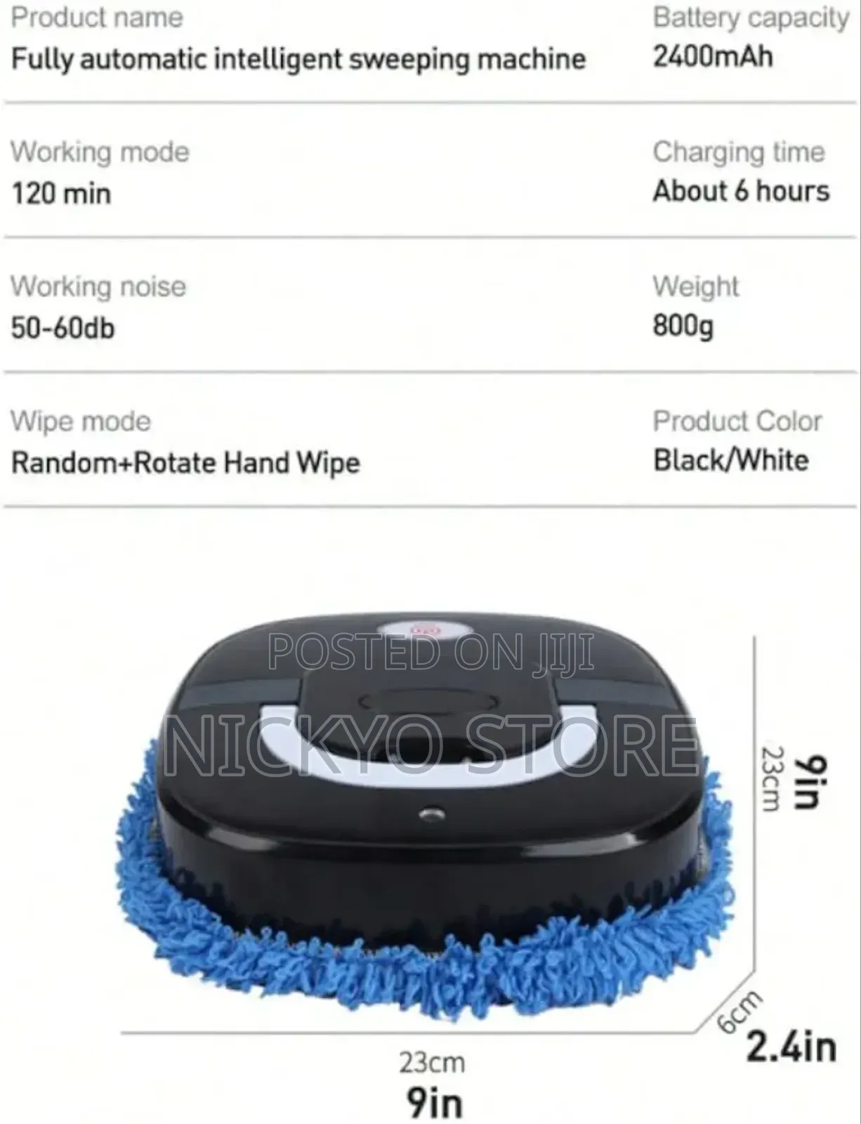 Intelligent Automatic Brush Mopper (Sweeping Machine – Model 615)