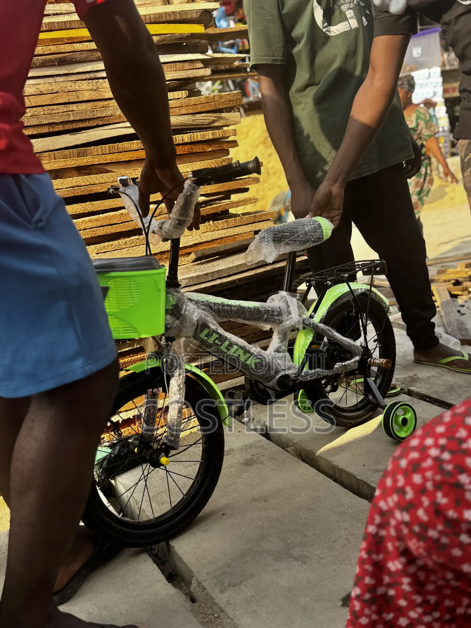16-Inch Bicycle With Training Wheels and a Front Basket