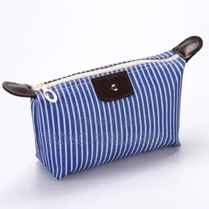 New Striped Makeup Purse (Per Dozen)