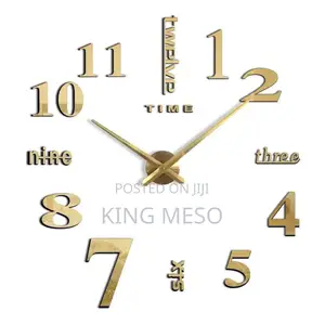 Diy Sticky Wall Clocks 
Available in Gold and Black