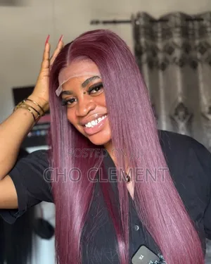 Rich Aunty Burgundy Wig