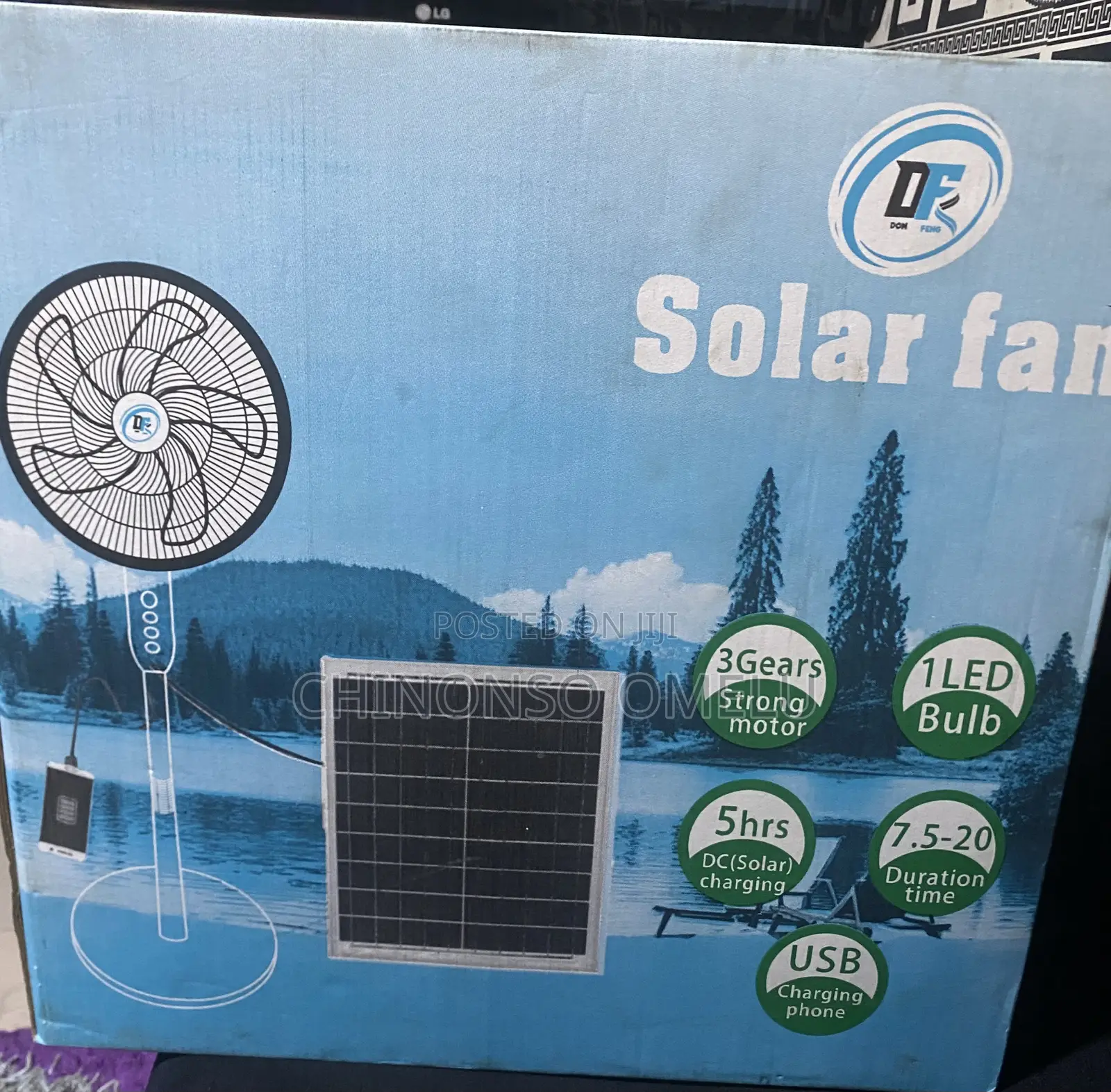 Solar -Rechargeable Fan