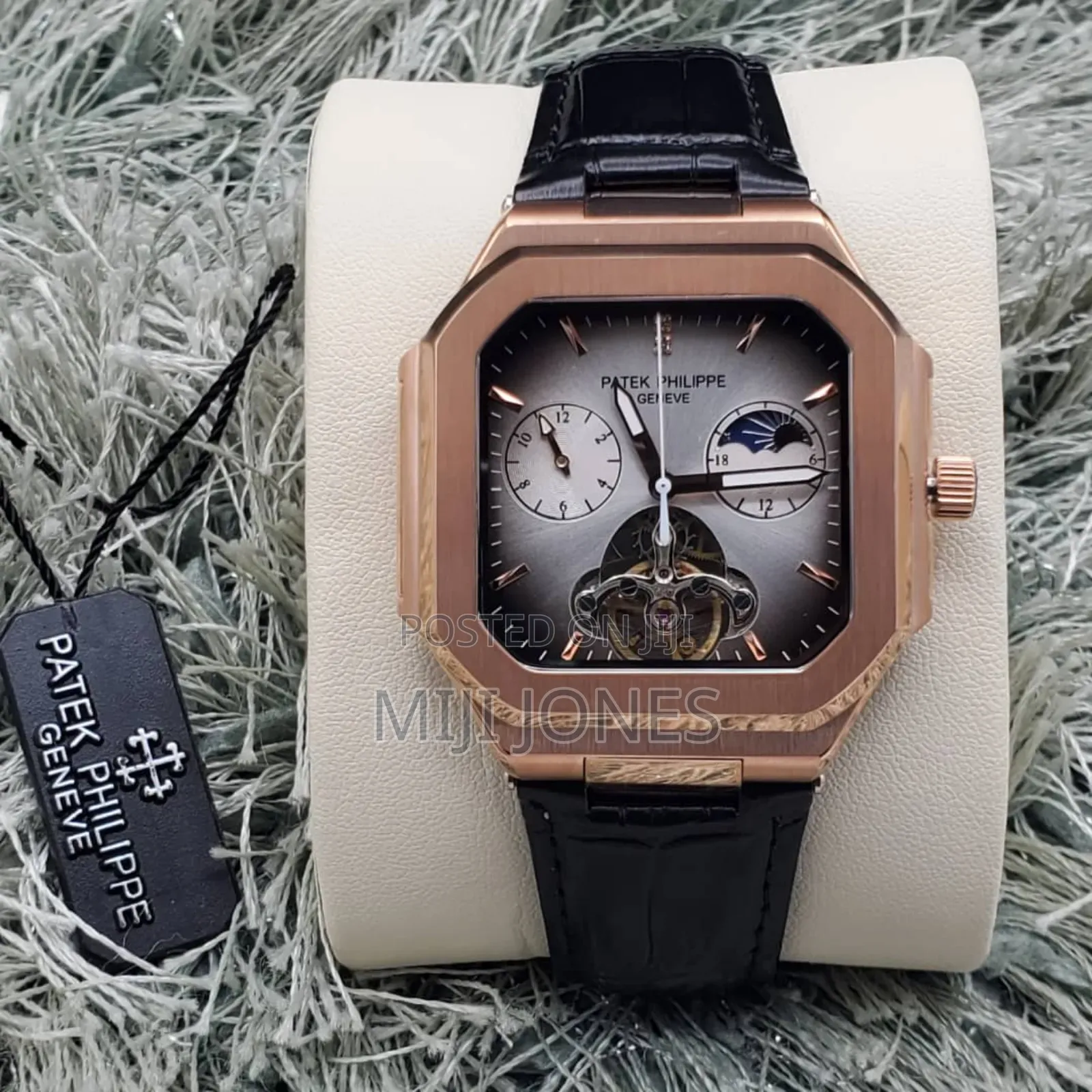 *Patek Philippe‐Inspired Men’S Rubber Strap Automatic Chronometer*