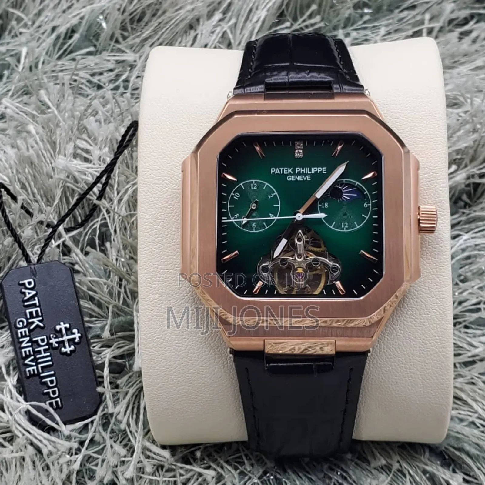 *Patek Philippe‐Inspired Men’S Rubber Strap Automatic Chronometer*