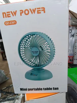 Newpower 3 Speed Rechargeable Table Portable Fan-2361 Green
