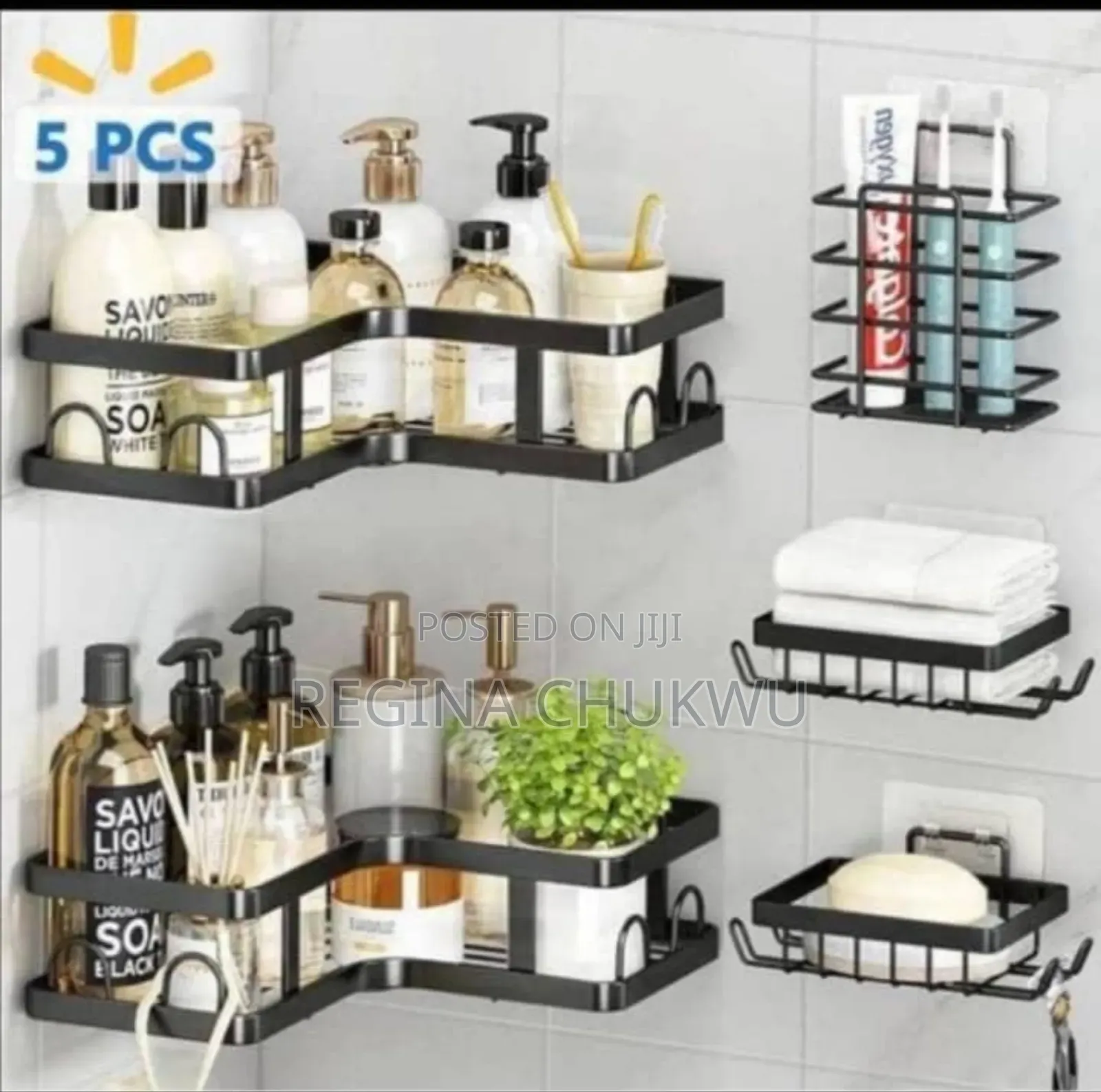 5in1 Bathroom Corner Shelves