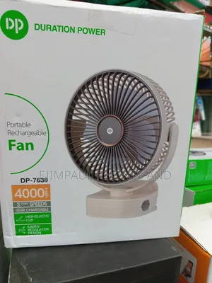Dp 4000mah Rechargeable Fan With Clip and Led Lights