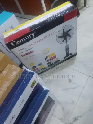 Century 18" Rechargeable Misting Fan for Ultimate Refreshmen
