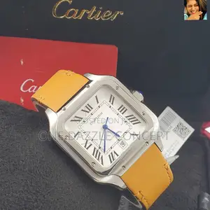 Auto Cartier Leather Wrist Watch