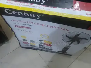 Premium Century 18-Inch Standing Fan – Rechargeable Mist Oscillation