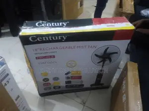 Century 18-Inch Rechargeable Fan With Mist: Breathe Easier