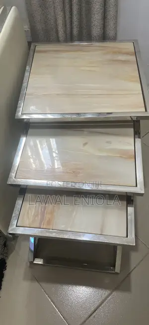 3 in 1 Marble Side Table for Sale